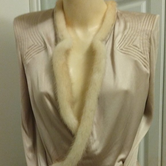 ❤️ICONIC TOM FORD YSL YVES SAINT LAURENT RIVE GAUCHE SILK MINK RUNWAY SKIRT SUIT - Picture 6 of 15